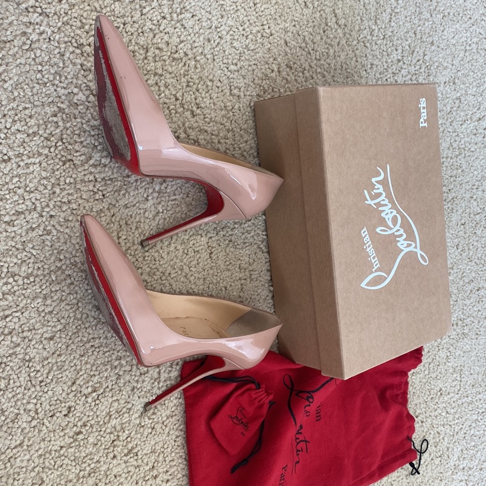 Christian Louboutin Nude Patent Leather Heels